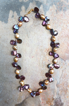 Pearl Necklace - Cherry Blossom Aubergine/Gold